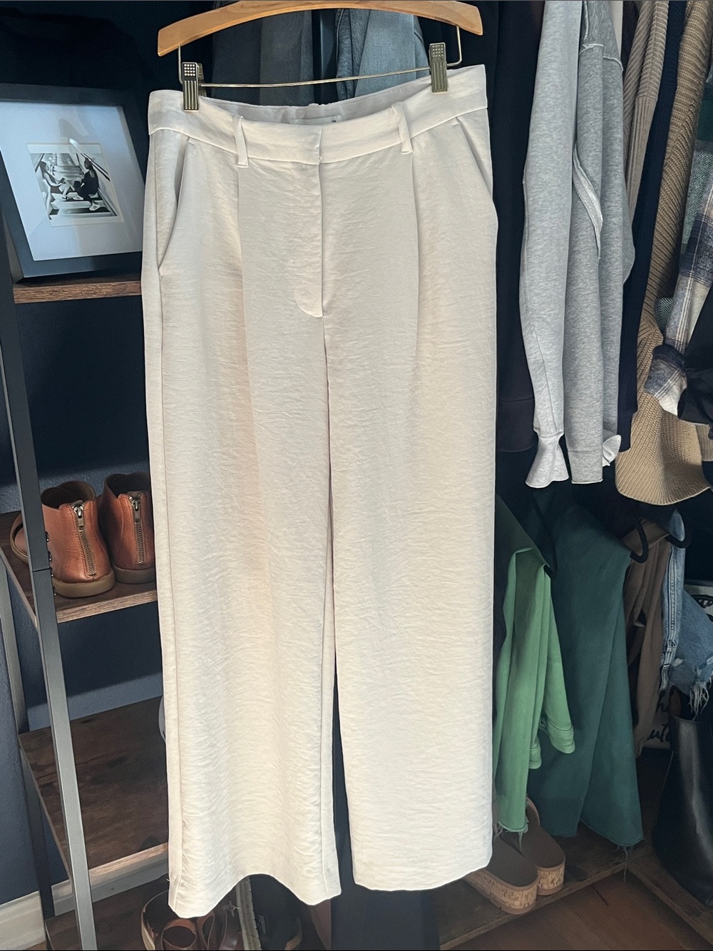 A&F Sloane Tailored High Waist Wide Leg Trousers